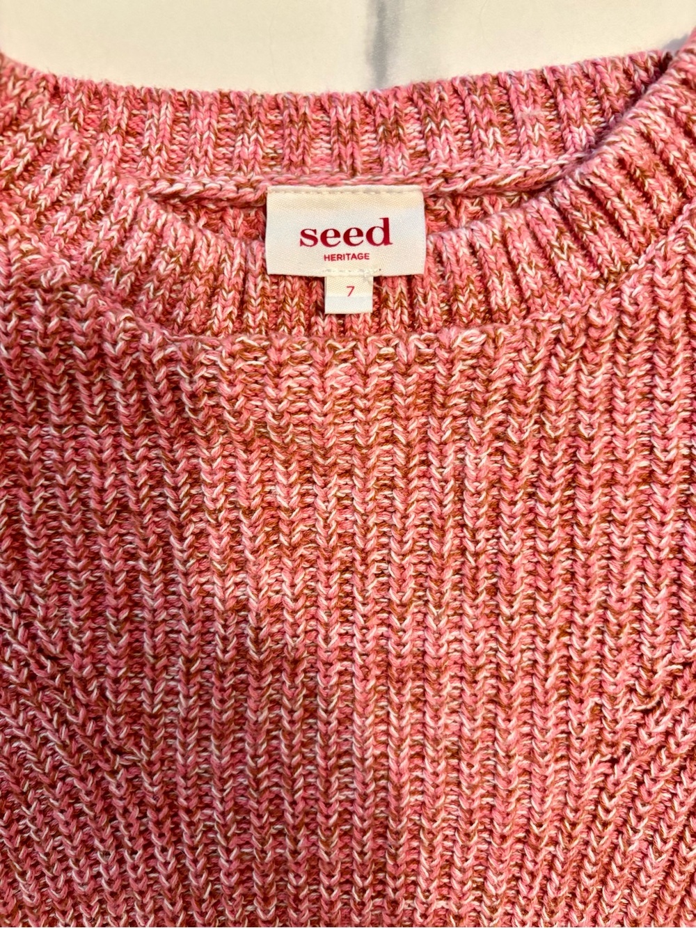 Seed Heritage Kids Rose Marled Crewneck Sweater - Picture 2 of 7
